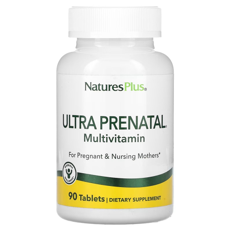 Мультивитамины Ультрапренатальные, Ultra Prenatal Multivitamin, Natures Plus, 90 таблеток