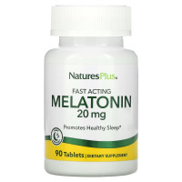 Мелатонін Швидкодіючий, 20 мг, Fast Acting Melatonin, Natures Plus, 90 таблеток