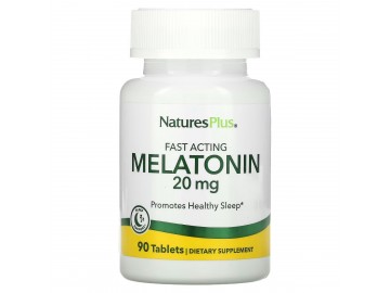 Мелатонін Швидкодіючий, 20 мг, Fast Acting Melatonin, Natures Plus, 90 таблеток