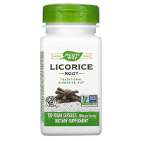 Корень солодки (лакрицы) 450 мг, Licorice Root, Nature's Way, 100 вегетарианских капсул