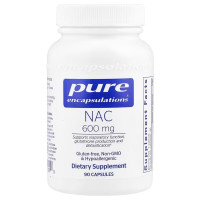NAC (N-Ацетил-L-Цистеїн), 500 мг, NAC, Pure Encapsulations, 90 капсул