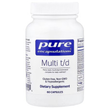 Мультивітаміни, Multi T/D, Pure Encapsulations, 60 капсул