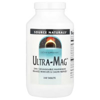 Ультра Магній та Вітамін B6, Ultra-Mag, Source Naturals, 240 таблеток