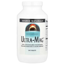 Ультра Магній та Вітамін B6, Ultra-Mag, Source Naturals, 240 таблеток