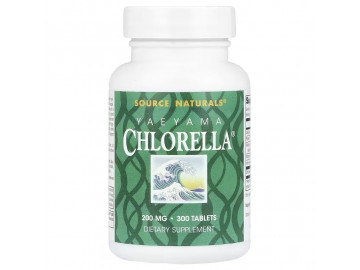 Хлорелла, 200 мг, Yaeyama Chlorella, Source Naturals, 300 таблеток
