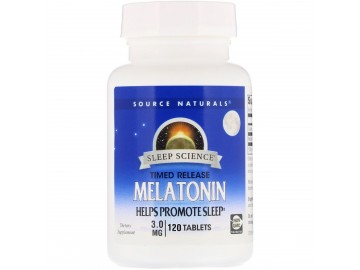 Мелатонін 3мг, Sleep Science, Source Naturals, 120 таблеток швидкої дії