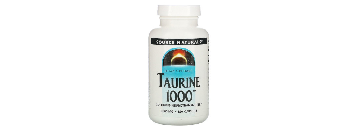 Таурин 1000мг, Source Naturals, 120 капсул