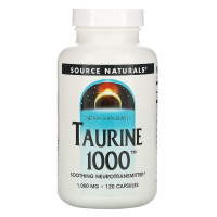 Таурин 1000мг, Source Naturals, 120 капсул
