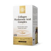 СКИДКА Коллаген с гиалуроновой кислотой, Collagen Hyaluronic Acid Complex, Solgar, 30 таблеток (мята коробка)