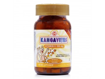 Вітамін C дитячий, 100 мг, Кангавітес, смак апельсина, Kangavites, Vitamin C, Solgar, 90 жувальних таблеток