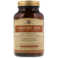 УЦІНКА Комплекс для травлення Comfort Zone Digestive Complex, Solgar, 90 вегетаріанських капсул (м'ята коробка)