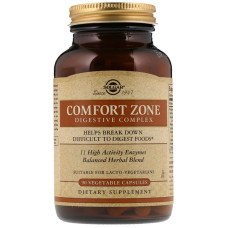 СКИДКА Комплекс для пищеварения Comfort Zone Digestive Complex, Solgar, 90 вегетарианских капсул (мята коробка)