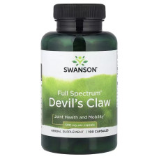 Кіготь Диявола (Гарпагофітум), 500 мг, Full Spectrum Devil's Claw, Swanson, 100 капсул