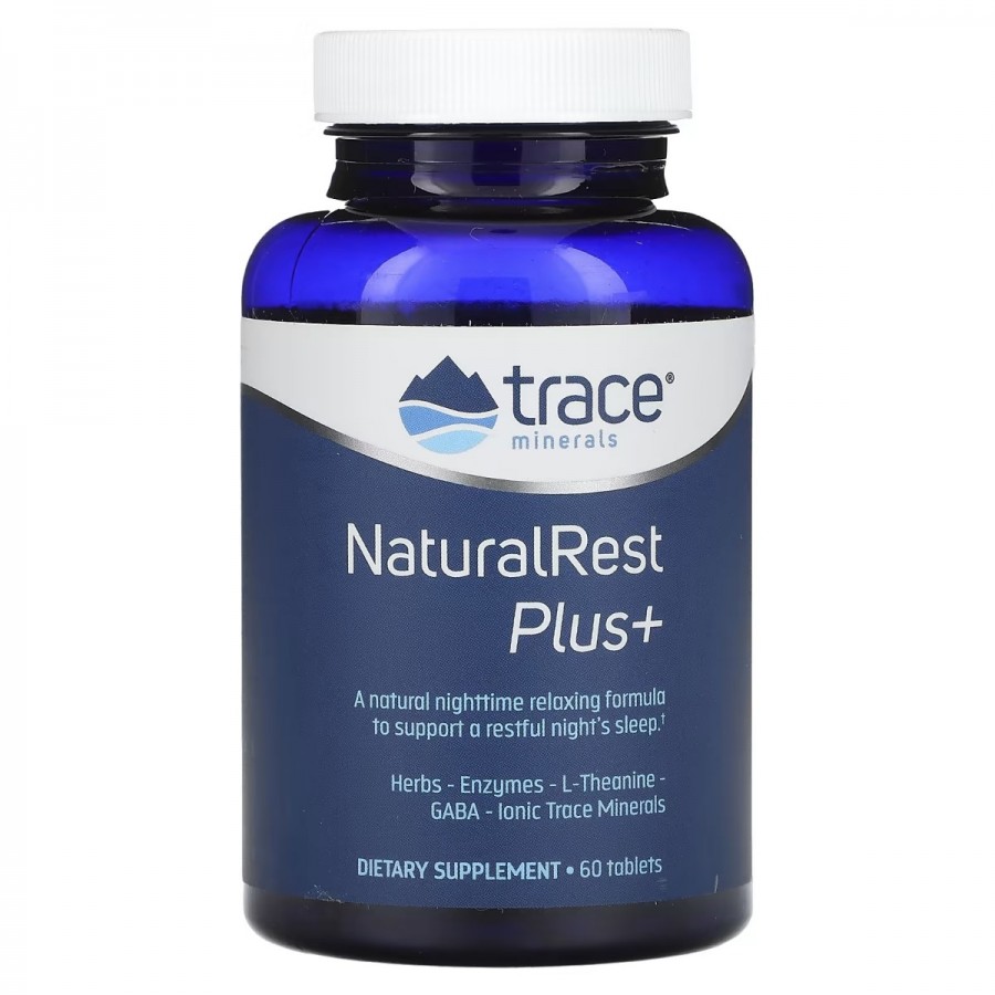 Спокійний сон та відновлення, NaturalRest Plus+, Trace Minerals, 60 таблеток