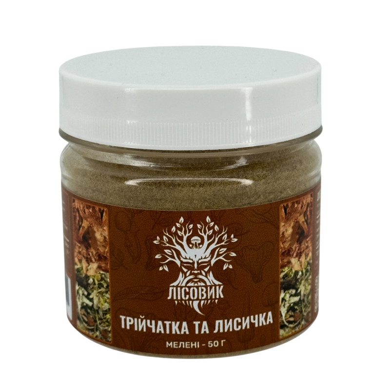 Тройчатка с лисичками антипаразитарная, молотая, "Лесовик", 50 грамм