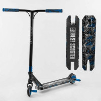 Самокат трюковый "Best Scooter" (HIC-система, ПЕГИ, алюминиевый диск и дека с ПРИНТОМ, колеса PU, d=110мм, ширина руля – 60 см)