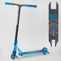 Самокат трюковый "Best Scooter" (HIC-система, ПЕГИ, алюминиевый диск и дека, АНОДИРОВАННАЯ КРАШКА, колеса PU, d=110 мм, ширина руля - 60 см)