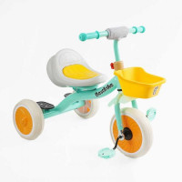 Велосипед 3-х колесный BS-49151 Best Trike (1) колеса EVA переднее 10ʼʼ, заднее 8ʼʼ, стальная рама, УКР.ОБУЧИВАНИЕ, свет, корзина, в коробке