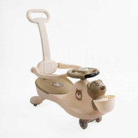 Каталка-толокарь JOY SJ-849-26 (6) колеса PU со светом, музыка и свет, защитный бампер, родительская ручка, в коробке