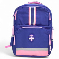 Рюкзак школьный (35х12х43 см), 1 отделение, 4 кармана, на молнии (розовый)