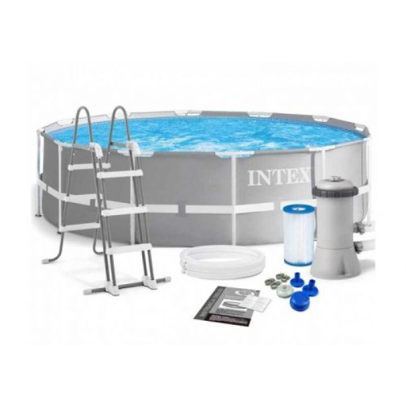 Intex Басейн каркасний (об`єм :10685л (90), розмір:366х122см, фільтр-насос, сходи, від 6-ти років,