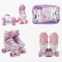Ролики S размер 30-33, (цвет розовый)