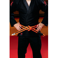 Помаранчево-чорний пояс для джиу джитсу ТМ KINTAYO, 190 зріст