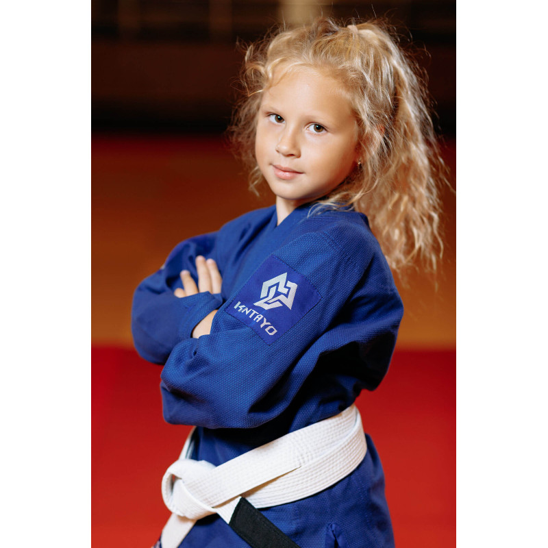 Кімоно для джиу - джитсу синє, TM "Kintayo", 120 зріст, щільність 350 гр/м.кв.