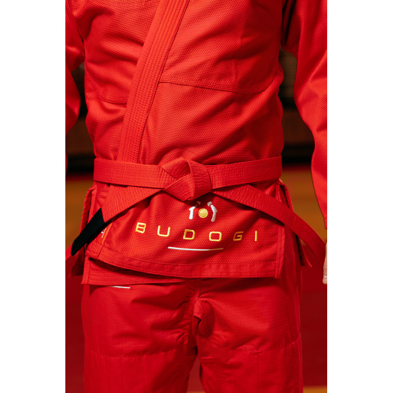 Червоне кімоно для хлопців/чоловіків, грепплінг, TM BUDOGI, зріст 190 см, щільність 450 гр/м.кв.