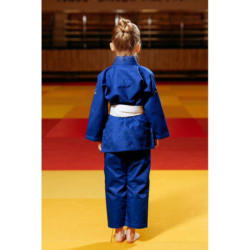 Синє дитяче кімоно для дівчаток, дзюдо, TM BUDOGI серія BEGINNER, зріст 110 см, щільність 350 гр/м.кв.