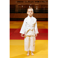Біле дитяче кімоно для дівчаток, дзюдо, TM BUDOGI серія BEGINNER, зріст 150 см, щільність 350 гр/м.кв.