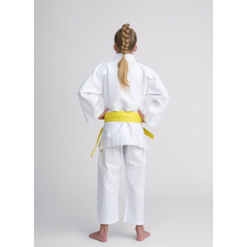 Белое кимоно для девочек IPPON GEAR NXT red, Рост 120 см, Хлопок, Полиэстер