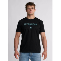 Чорна футболка IPPON GEAR CLAIM з логотипом, Розмір XS, 100% органічна бавовна