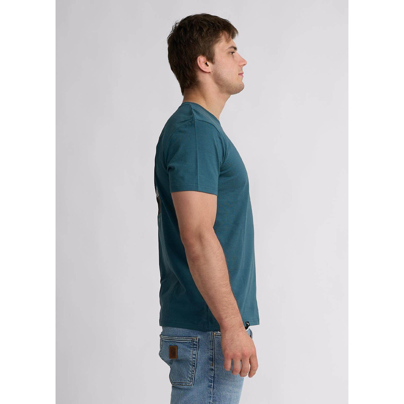 Зелена футболка IPPON GEAR BIG PRINT з логотипом, Розмір S, 100% органічна бавовна