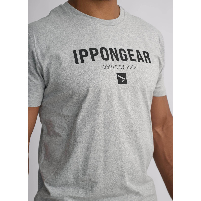 Сіра футболка IPPON GEAR CLAIM з логотипом, Розмір XS, 100% органічна бавовна