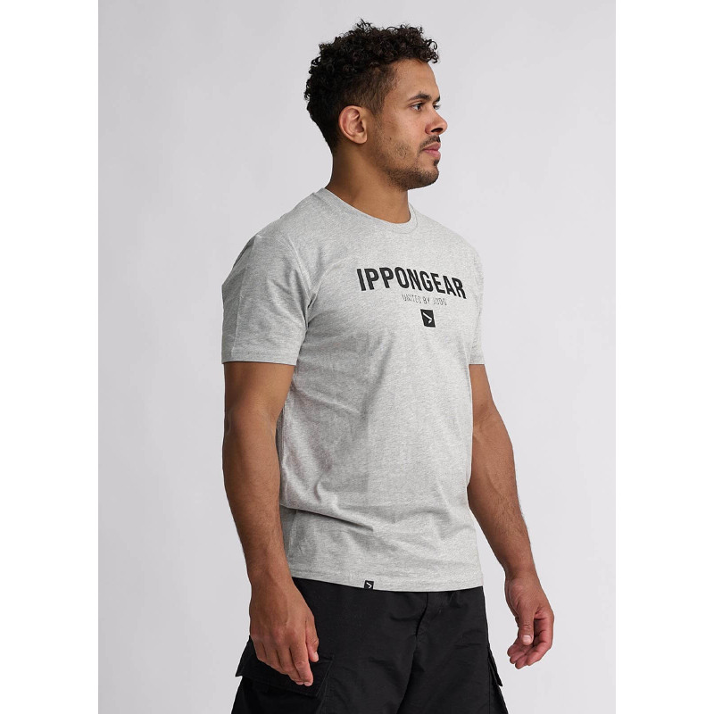 Сіра футболка IPPON GEAR CLAIM з логотипом, Розмір XS, 100% органічна бавовна