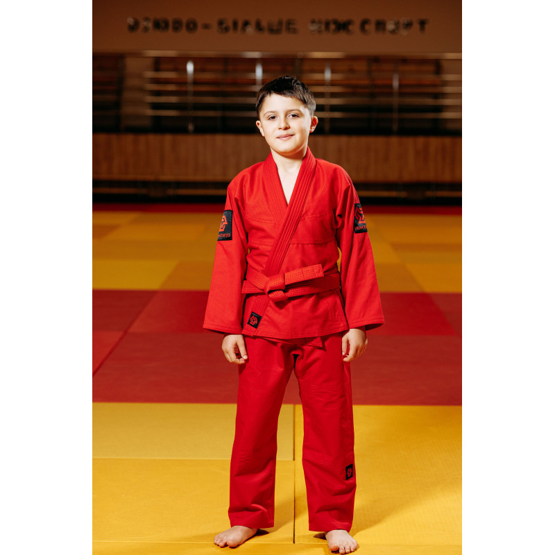 Кімоно для грепплінгу червоне, TM "Kintayo", 140 зріст, щільність 350 гр/м.кв.