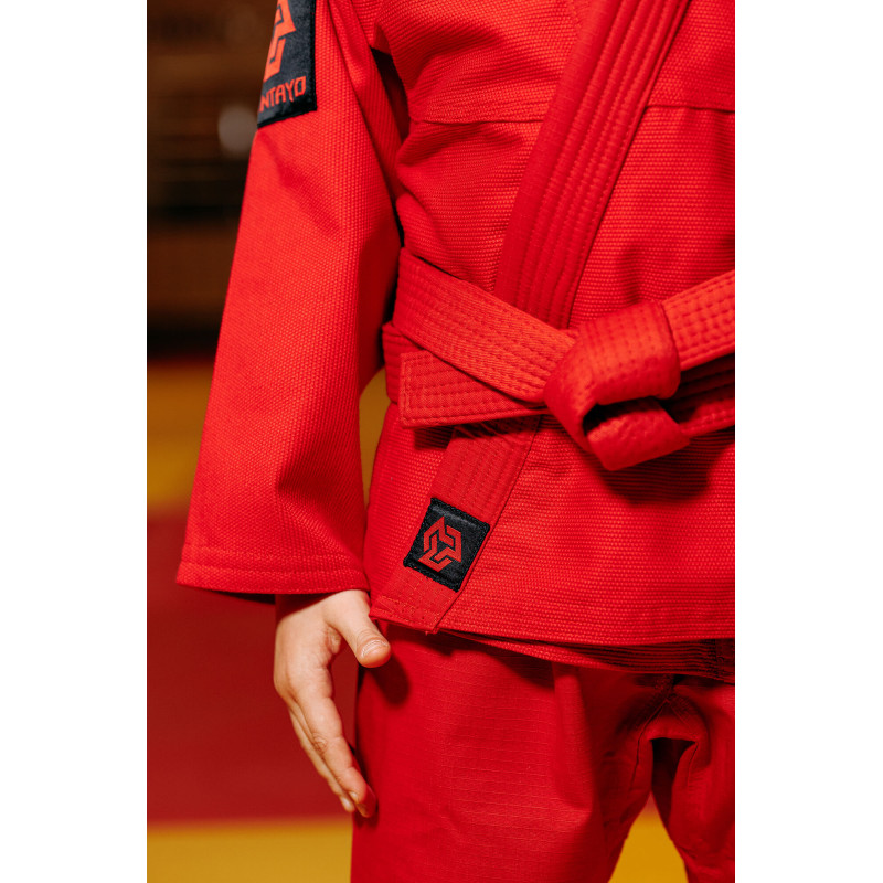 Кімоно для грепплінгу червоне, TM "Kintayo", 140 зріст, щільність 350 гр/м.кв.