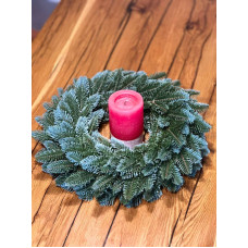 Веночек литой с голубым концом CHRISTMAS WREATH-02