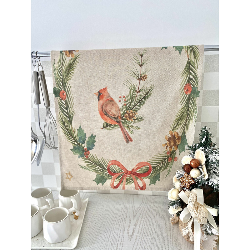 Набір з 2 шт. кухонних рушників "Red Cardinal" SET TOWELS-19