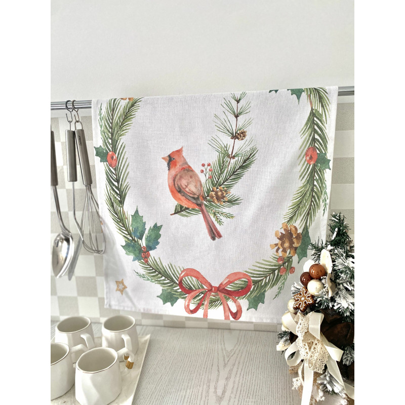 Набір з 2 шт. кухонних рушників "Red Cardinal" SET TOWELS-19