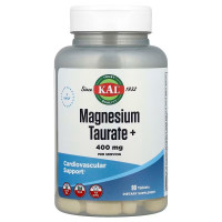 Таурат магния +, Magnesium Taurate+, KAL, 400 мг, 90 таблеток (200 мг на таблетку)