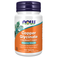 Меди глицинат, Copper Glycinate, Now Foods, 3 мг, 120 таблеток