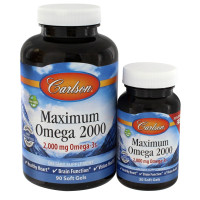 Максимум Омега, Maximum Omega, Carlson, зі смаком лимона, 2000 мг, 90 + 30 капсул