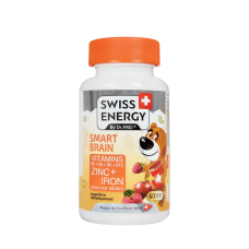 Мультивитамины для мозга, для детей от 3 лет, SMART BRAIN, Swiss Energy, без сахара, умственная активность и иммунитет, 60 жевательных таблеток