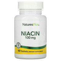 Ниацин, Niacin, Nature's Plus, 100 мг, 90 таблеток