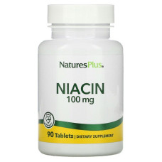 Ніацин, Niacin, Nature's Plus, 100 мг, 90 таблеток