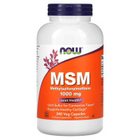 МСМ, Метилсульфонилметан, MSM, NOW Foods, 1000 мг, 240 вегетарианских капсул.