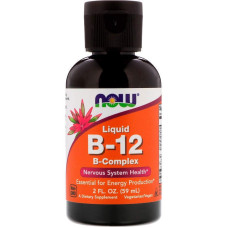 B-комплекс, B-Complex, Now Foods, жидкий, витамин В-12, 59 мл