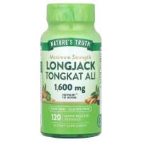 Еврікома довголиста, Longjack Tongkat Ali, Nature's Truth, 1600 мг, 120 капсул зі швидким вивільненням (800 мг в 1 капсулі)